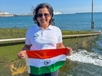 Bhardwaj began the crossing at 5.35am and reached the French coast at 7.54pm after battling cold water and strong currents. (HT)