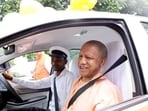 Chief minister Yogi Adityanath during the launch of the Bharat Taxi service in Lucknow on Wednesday.