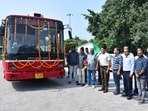 Gram it: Delhi bid farewell to its last red CNG-run red Delhi Transport Corporation (DTC) bus on Tuesday. Here’s a glimpse of the last one before it was taken away for scrapping, which marked the end of an era for the city’s iconic red low-floor bus fleet. Having completed its 15-year shelf life, the vehicle was the last of the fleet that had one transformed daily commuting in the Capital by offering air-conditioning amid scorching heat. For the drivers, conductors and mechanics who spent years working on these, the moment meant much more than just the end of a vehicle’s road life. (HT Photo)