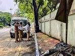 Mumbai, India. Sep 23, 2026 - Sumit Valmiki (22) and his younger brother Sanju Valmiki (15), residents of Cuffe Parade, died early Wednesday morning when their speeding bike crashed into the protective wall of a building in Navy Nagar. Mumbai, India. Sep, 23, 2026.