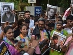 On Wednesday, activists from Vanchit Bahujan Aghadi staged a protest outside IIT Bombay, demanding justice for the deceased BTech student.