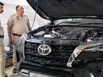One of the seized Fortuners. (HT)