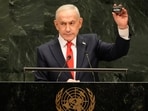 Benjamin Netanyahu named Hasan Piker while attacking Zohran Mamdani at the UN, reviving Piker’s controversial 9/11 comment during the speech.. (AP Photo/Seth Wenig)