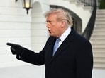 US President Donald Trump speaks to the media after stepping off Marine One on the South Lawn of the White House.