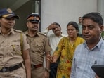 iMumbai, India - September 22, 2026: Parents of deceased IIT Bombay student Sahil Wakode interact with the media outside the Bandra Crime Branch office in mumbai, India, on Tuesday, September 22, 2026. (Photo by Satish Bate/ Hindustan Times) (Hindustan Times)