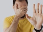 A representative image of a person in denial.