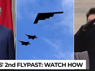 US Bombers conduct flypast as Xi, Trump watch