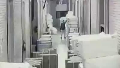 Vinod Pandit Savle, 33, was captured on camera starting the fire. Vinod Pandit Savle, 33, was captured on camera starting the fire.
