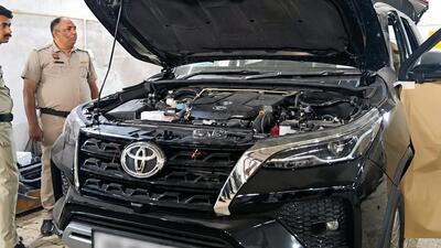 One of the seized Fortuners. (HT)