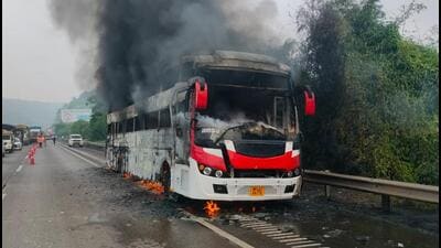 The incident came hours after another long-distance bus registered in Bihar caught fire on the Yamuna Expressway in Greater Noida, Uttar Pradesh, at 11pm on Wednesday.
