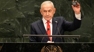 Benjamin Netanyahu named Hasan Piker while attacking Zohran Mamdani at the UN, reviving Piker’s controversial 9/11 comment during the speech.. (AP Photo/Seth Wenig) (AP Photo/Seth Wenig) Benjamin Netanyahu named Hasan Piker while attacking Zohran Mamdani at the UN, reviving Piker’s controversial 9/11 comment during the speech.. (AP Photo/Seth Wenig) (AP Photo/Seth Wenig)
