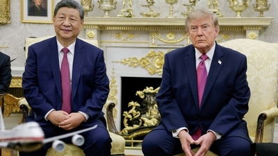 US President Donald Trump had too, in a post on Truth Social, suggested that AI would be a key topic of discussion between the two leaders. (REUTERS)