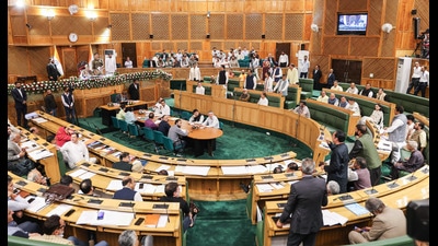 While the announcement was welcomed by the treasury benches by thumping of desks, the opposition BJP members shouted slogans against the government, leading to noisy scenes. (ANI)