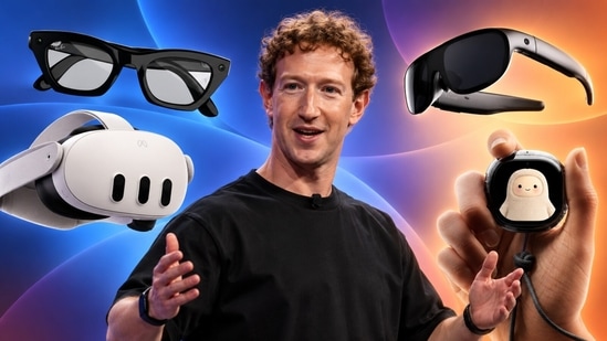 Mark Zuckerberg-led Meta showcases its latest AI glasses, Muse assistant and VR hardware. (AI Generated)
