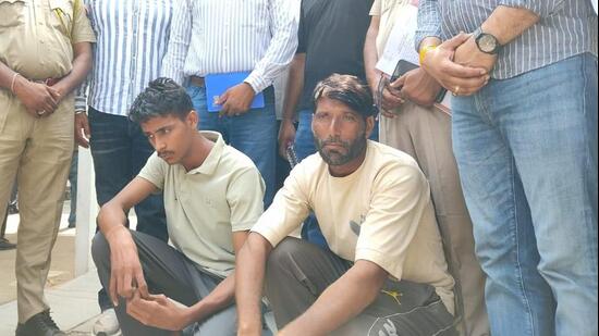 Police said , Lalaram Chaudhary and his son Hariom were arrested in connection with the murder of his wife, Mintu alias Seema Chaudhary. (Rajasthan Police)