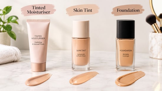 Tinted moisturiser vs foundation vs skin tint (AI Generated)