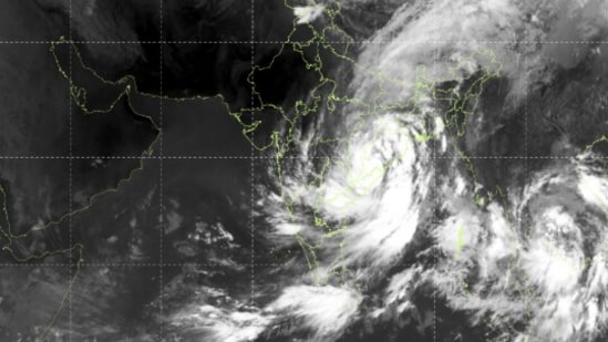 The IMD said the deep depression was over the Andhra Pradesh coast and moved slowly west-northwestwards
