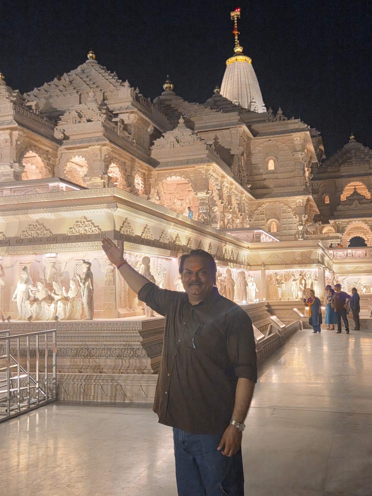 Akhilendra Mishra at Shri Ram Temple in Ayodhya during his UP visit