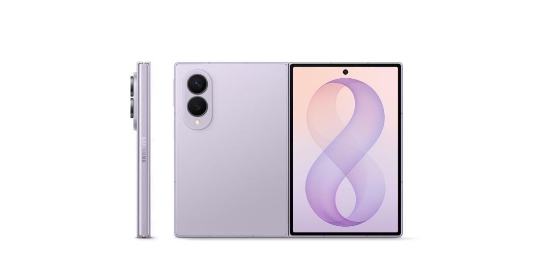 Samsung Galaxy Z Fold8 with a foldable design for productivity and multitasking. Samsung Galaxy Z Fold8 with a foldable design for productivity and multitasking.