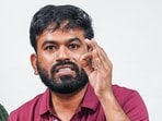 Cockroach Janta Party founder Abhijeet Dipke addresses a press conference alleging the Election Commission is stealing votes and demanding the resignation of the ECI Chief within 48 hours, in New Delhi on Thursday.

