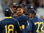 Dunith Wellalage took three wickets.