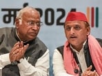 Congress president Mallikarjun Kharge and Samajwadi Party national president Akhilesh Yadav. (FILE PHOTO)
