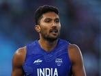 India's Tejaswin Shankar reacts after the men's decathlon 400m heat 2 at the Commonwealth Games 2026 (REUTERS)