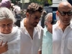 Rajat Bedi, Manish Wadhwa, Sulabha Arya at Mushtaq Khan's funeral.