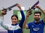 Suruchi and Kamaljeet win the gold medal for India in shooting.