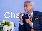 External affairs minister S Jaishankar speaks during a panel discussion in New York.(@DrSJaishankar)