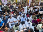 Police said the representatives were called to the police commissioner’s office and informed that permission could not be granted at any of the three locations due to public order and traffic concerns. They were asked to suggest an alternative venue. (HT FILE)