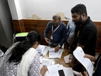 Daily SIR bulletins for Bihar showed the forms filled along with the declaration, an EC functionary said.(HT Photo/ Ishant Chauhan)