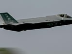 The US Air Force’s F-35 fifth-generation fighter aircraft performs during Aero India 2025