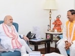 UP deputy CM Keshav Prasad Maurya met Union home minister Amit Shah in Delhi on Friday. (Sourced)