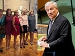 Antonio Tajani's remarks kindled a fierce reaction from the opposition politicians and a protest in the Italian Senate, where female opposition senators appeared in short skirts.(Instagram/@lamalp/Bloomberg)