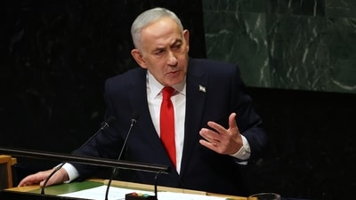 Israeli Prime Minister Benjamin Netanyahu speaks during the 81st session of the United Nations General Assembly at United Nations headquarters, Sept. 24, 2026. (AP Photo/Heather Khalifa) Israeli Prime Minister Benjamin Netanyahu speaks during the 81st session of the United Nations General Assembly at United Nations headquarters, Sept. 24, 2026. (AP Photo/Heather Khalifa)