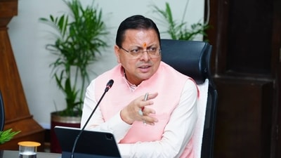 Uttarakhand Chief Minister Pushkar Singh Dhami. Uttarakhand Chief Minister Pushkar Singh Dhami.