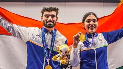 Asian Games 2026 Day 7: Kamaljeet and Suruchi delivered under pressure in the 10m Air Pistol Mixed Team event (Asian Games)