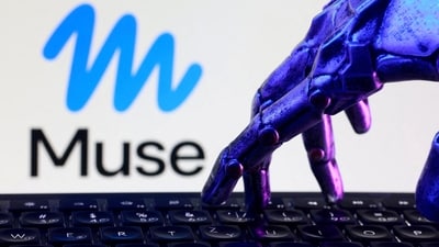 Illustration shows Meta Muse logo, keyboard and robotics hand in this illustration taken September 23, 2026. (REUTERS)