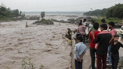 More than 33 roads remained blocked across the state, including 14 in Chamoli and 10 in Dehradun, with restoration work underway. (PTI) More than 33 roads remained blocked across the state, including 14 in Chamoli and 10 in Dehradun, with restoration work underway. (PTI)