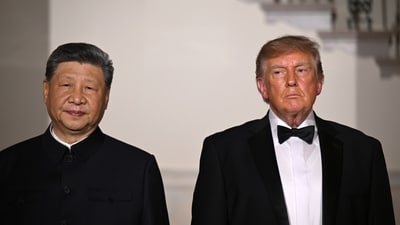 Mr Trump hosted a state dinner for Mr Xi on the evening of September 24th (Bloomberg)
