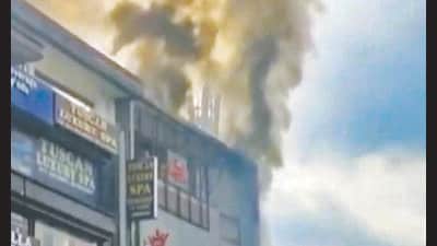 The police team said they evacuated occupants from the building as well as those in adjoining buildings (PTI) The police team said they evacuated occupants from the building as well as those in adjoining buildings (PTI)