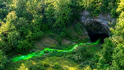 Mammoth Cave highlights groundwater interconnectivity through dye tracing. (AI-generated/ChatGPT)