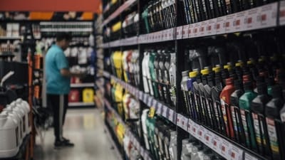 Bottles of motor oil for sale at a store in Memphis.