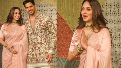 How to recreate Kiara Advani’s Ambani Ganpati look without breaking the bank. (devnaagri/Instagram) How to recreate Kiara Advani’s Ambani Ganpati look without breaking the bank. (devnaagri/Instagram)