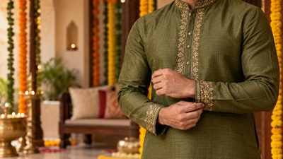 Menswear for festive season is subtle yet glam. (Picture credit: AI generated) Menswear for festive season is subtle yet glam. (Picture credit: AI generated)