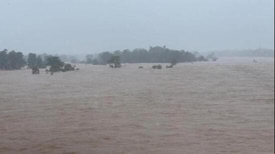 A 40-year-old farmer drowned after falling into a flooded drain while trying to catch fish in a partially submerged paddy field, officials said.