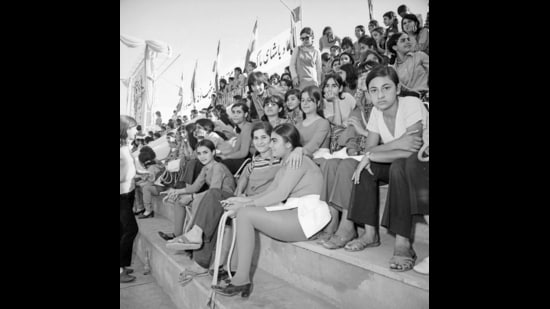 Girls Athletes at Heydarnia Stadium in Tehran, Iran, in the 1970s. (Getty Images)