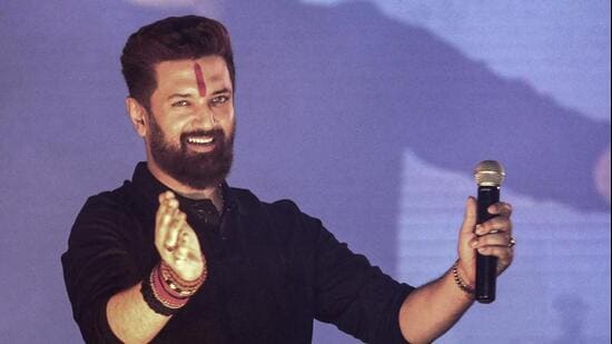 Patna: Union Food Processing Industries Minister and Lok Janshakti Party (Ram Vilas) chief Chirag Paswan during the 'Youth Bole To' programme, at Veterinary Ground, in Patna, Bihar, Thursday, Sept. 24, 2026. (PTI Photo)(PTI09_24_2026_000365A) (PTI)