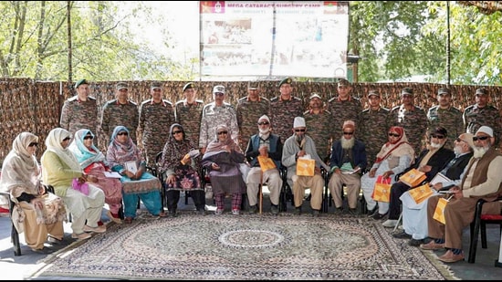 This was the 10th camp under the AFMS’ series of mega surgical eye camps, a scheme envisaged by defence minister Rajnath Singh. (PTI)